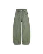 Distressed patchwork work pants