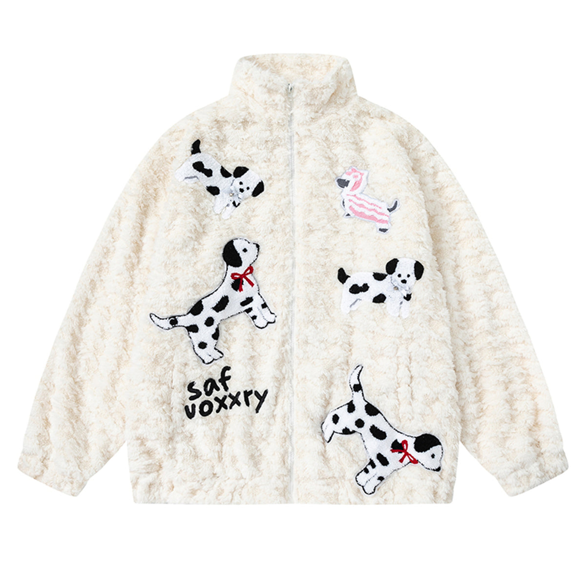 Fun Dalmatian Stand Collar Jacket