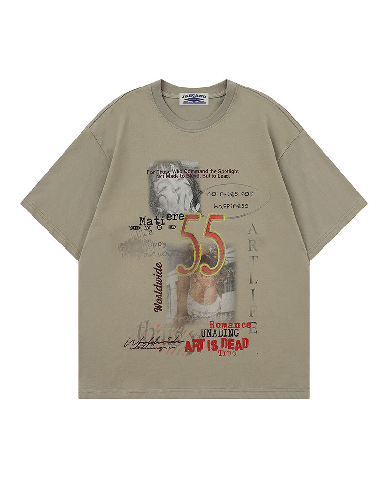 Retro casual short-sleeved shirt