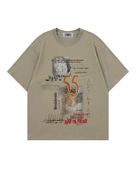 Retro casual short-sleeved shirt