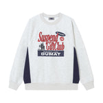 復古拼接撞色圓領衛衣