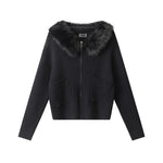 修身連帽針織衫外套(女款)