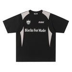 Retro contrast short sleeves