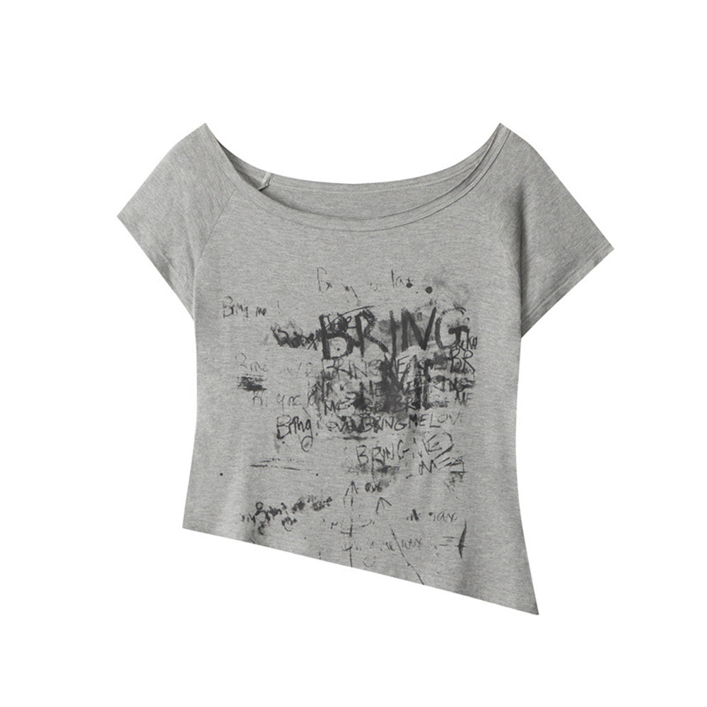 레트로 프린트 반소매