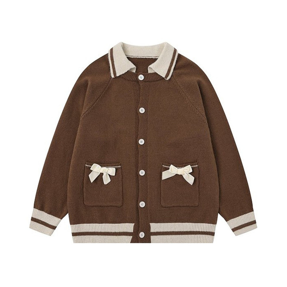 蝴蝶結針織外套