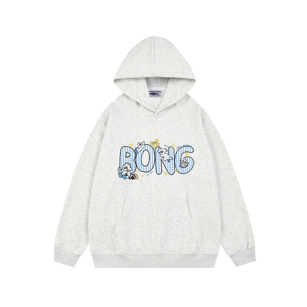 卡通刺綉連帽衛衣