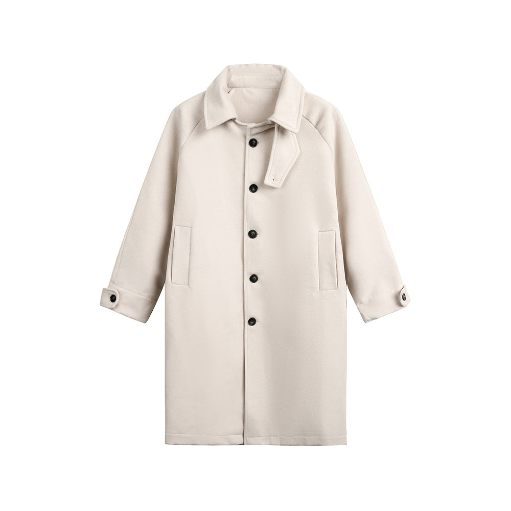 休閑寬鬆風衣外套