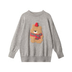 復古卡通小熊毛衣