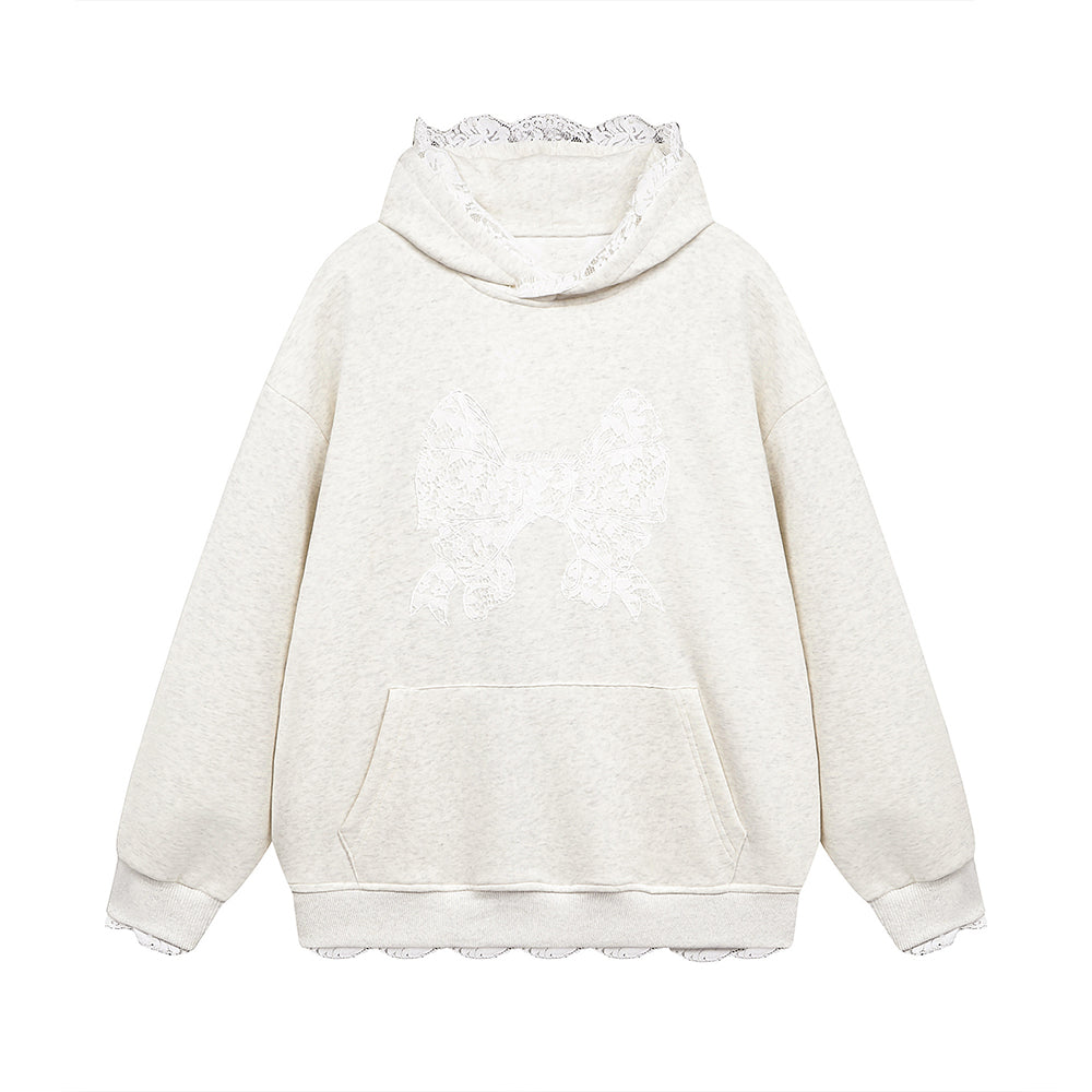 Vintage embroidered hooded sweatshirt