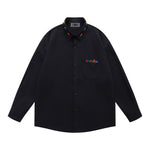 Simple embroidered long-sleeved shirt