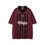 레트로 스트라이프 레터 반팔