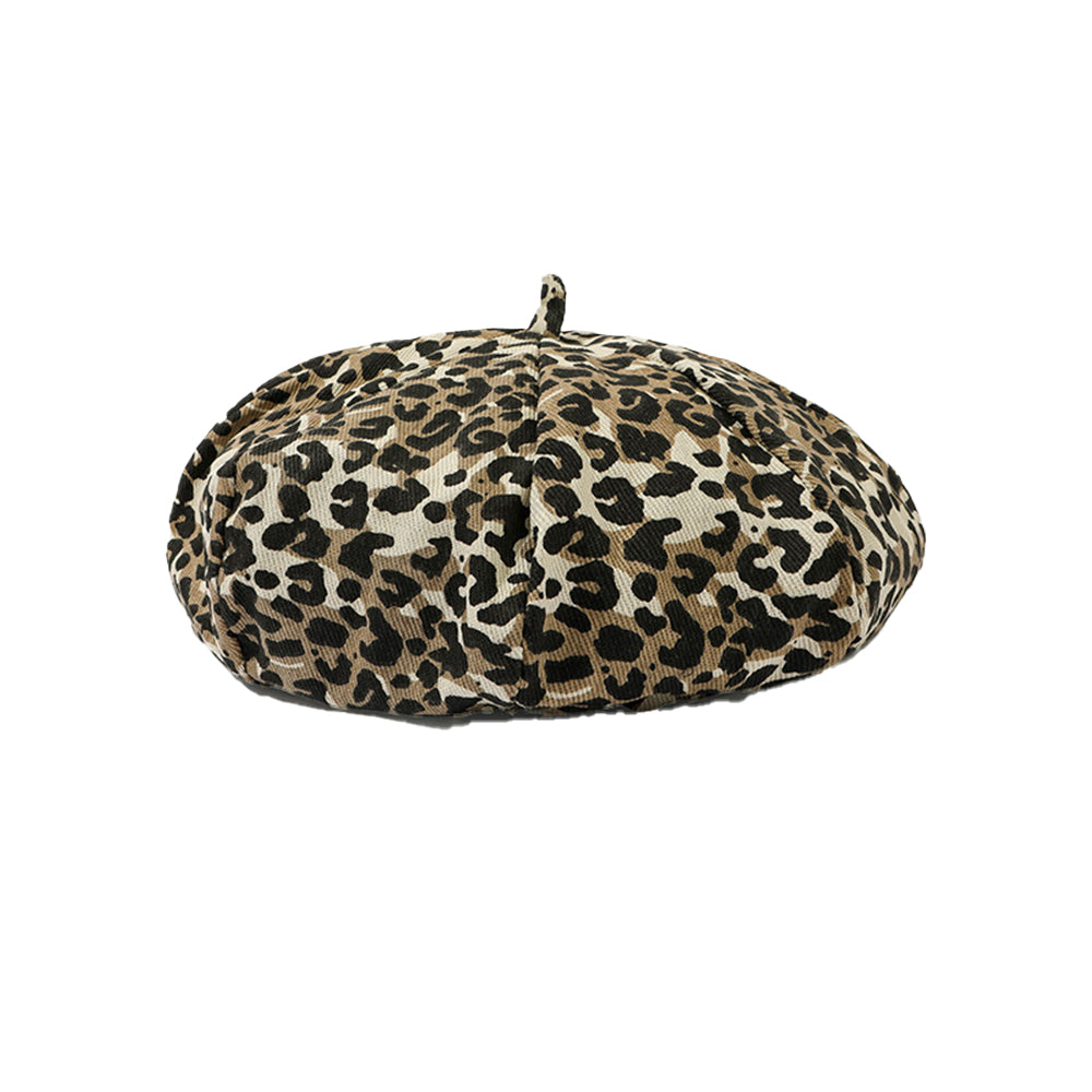 復古豹紋帽