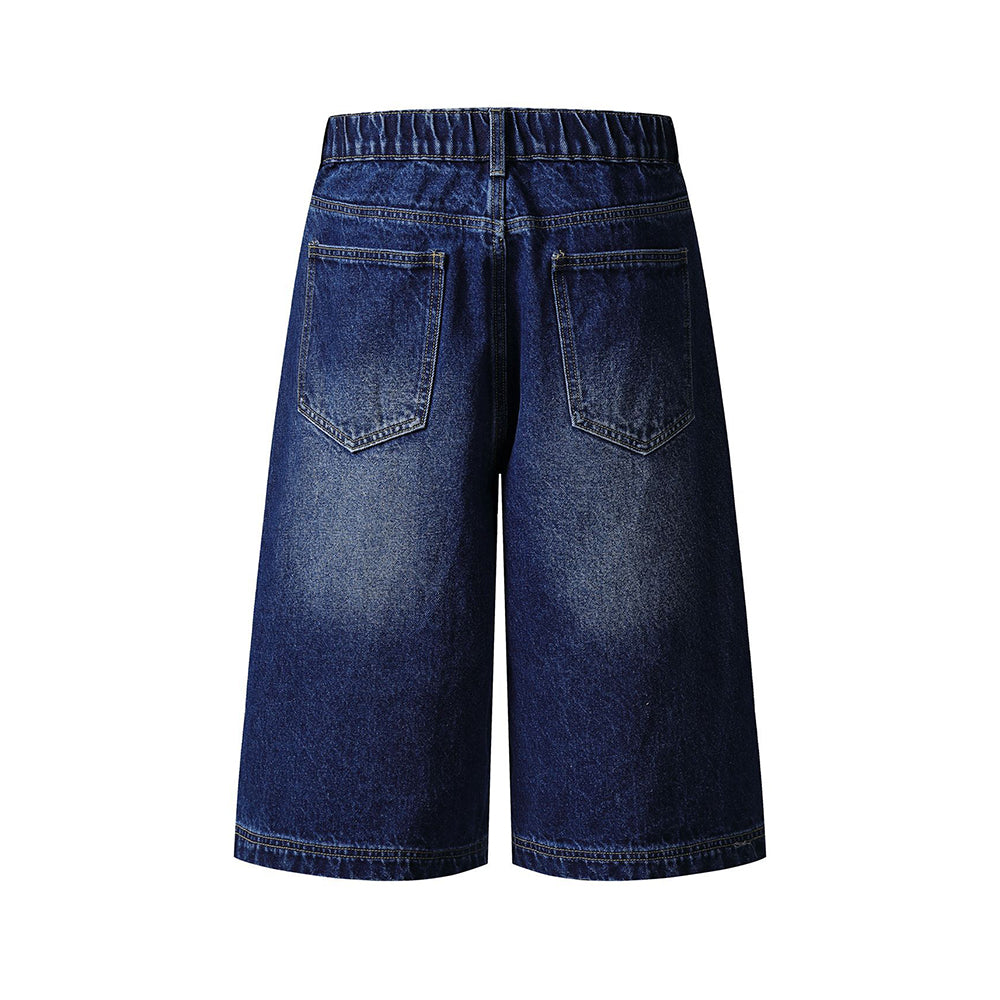 復古水洗休閑短褲