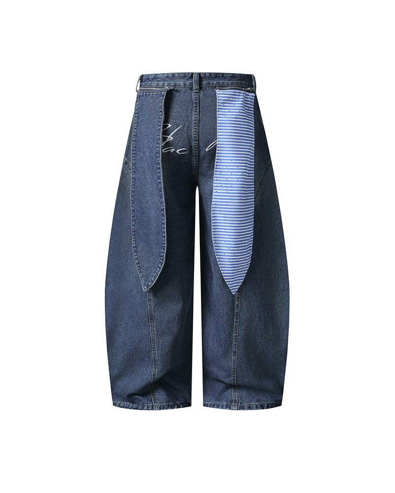 Distressed Embroidered Jeans