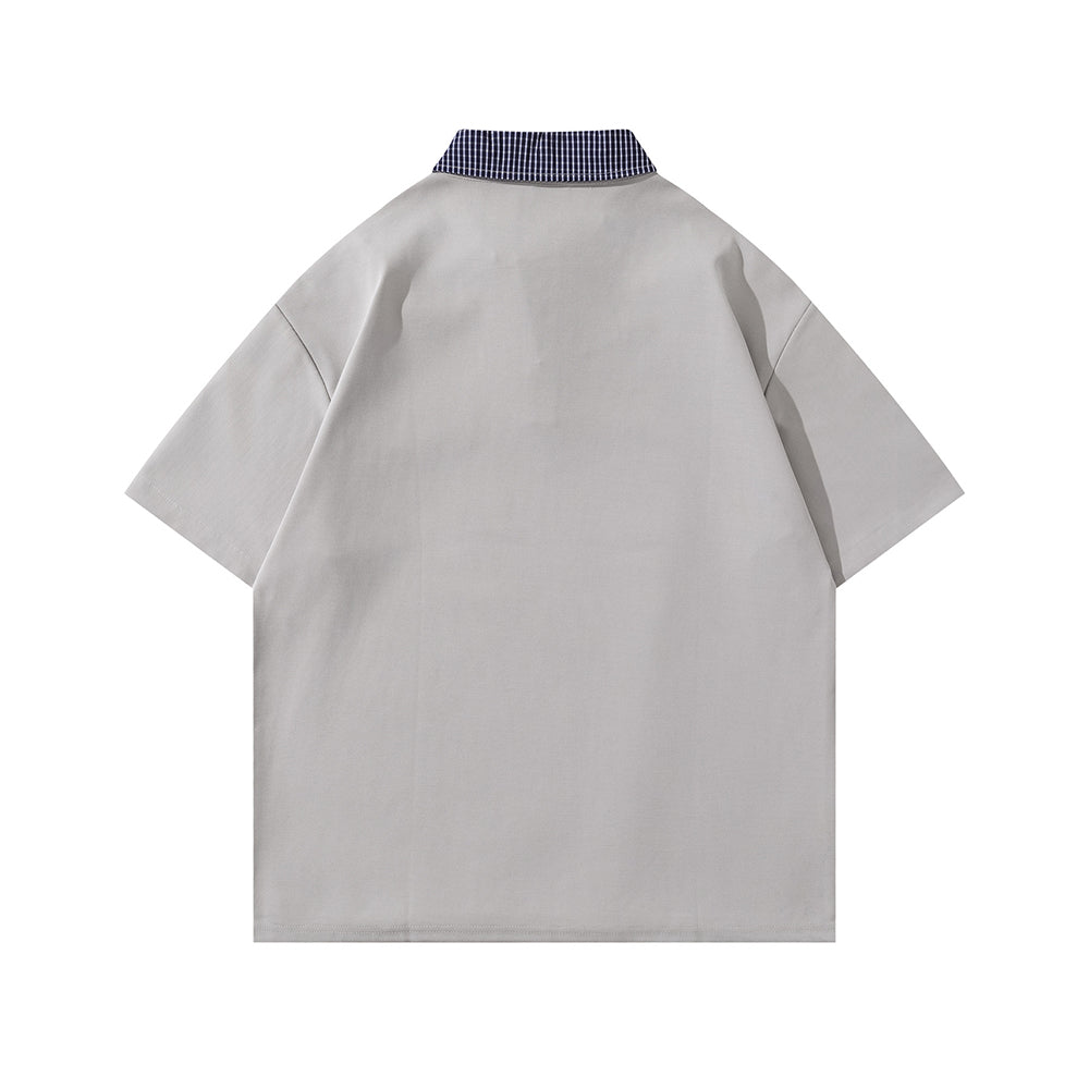 Retro embroidered short sleeves