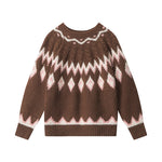 復古提花針織衫