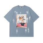 만화 토끼 반팔