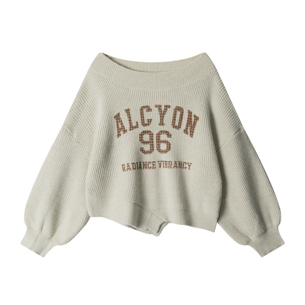 Retro short knit sweater