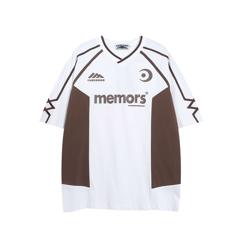 아메리칸 레트로 패치워크 반소매