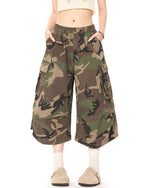 Camouflage cargo shorts