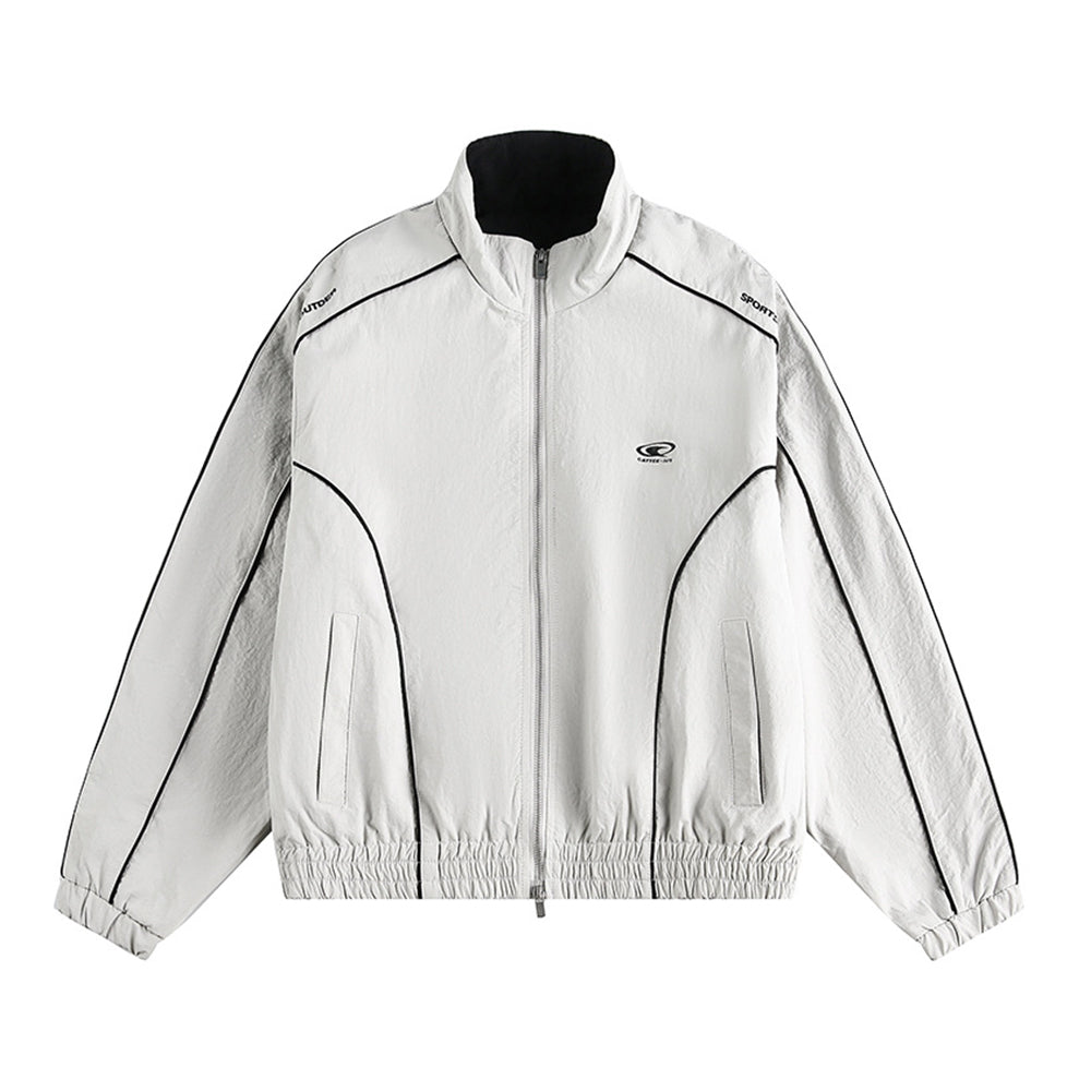 Stand collar couple jacket