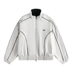 Stand collar couple jacket