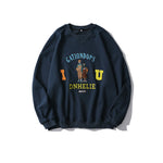 復古卡通刺綉圓領衛衣