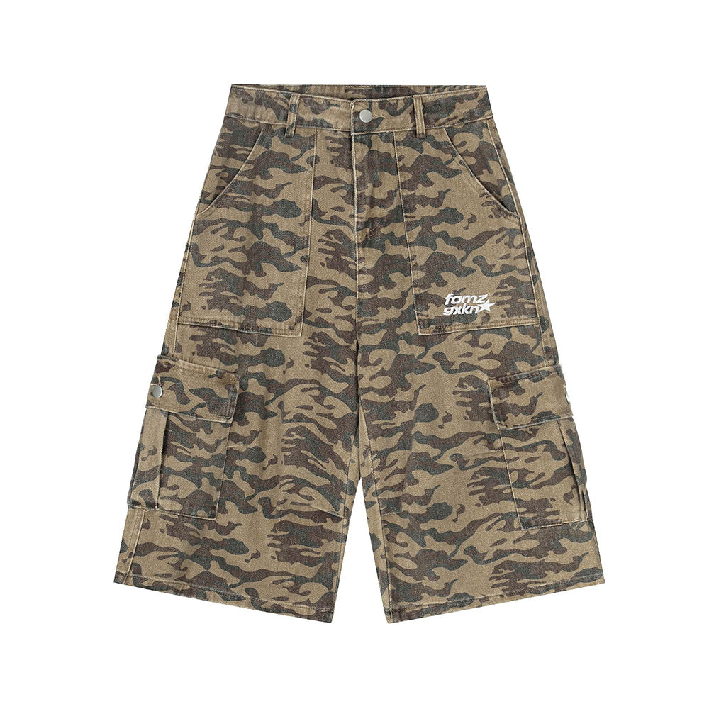 Retro simple casual shorts