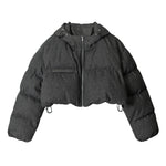 Hooded cropped jacket