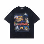 레트로 펀 프린트 반팔