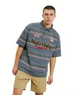 復古字母刺綉短袖