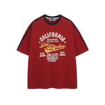 대비색 문자 프린트 반팔