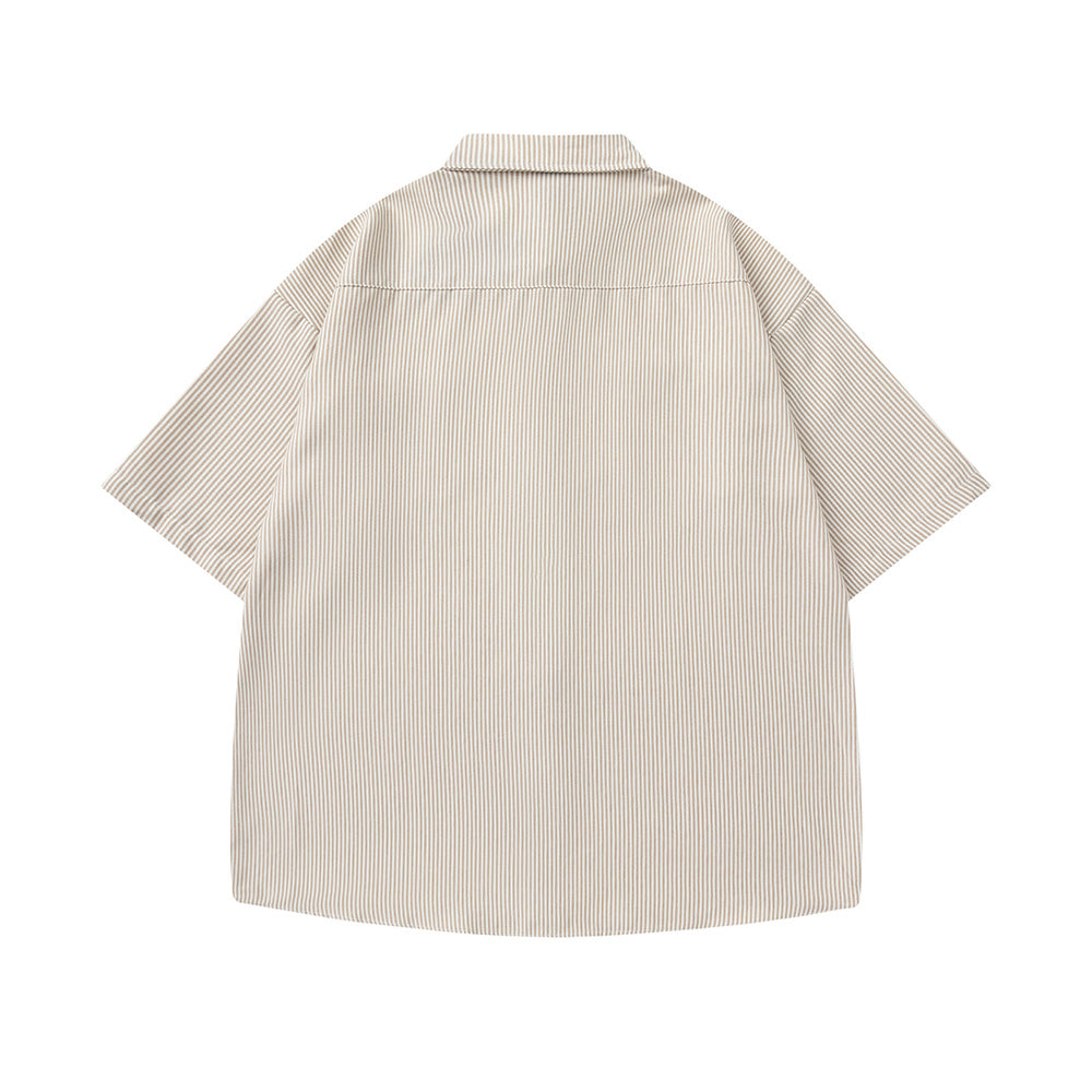 Retro Pocket All-match Short Sleeve Shirt