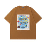 레트로 레터 프린트 반소매