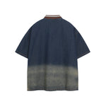 水洗刺綉牛仔短袖