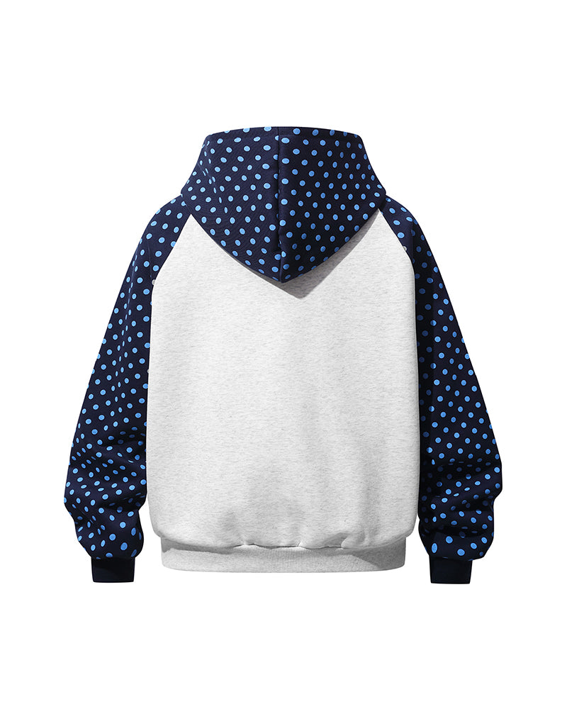 Retro polka dot hoodie