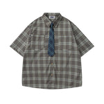 Plaid Couple Short Sleeve Shirt