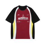 레트로 스포츠 컬러블록 반팔