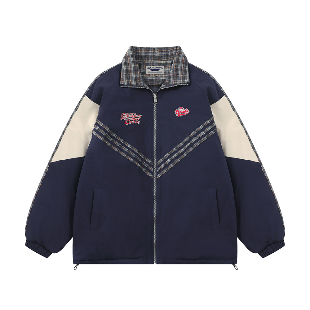 Retro embroidered patchwork jacket