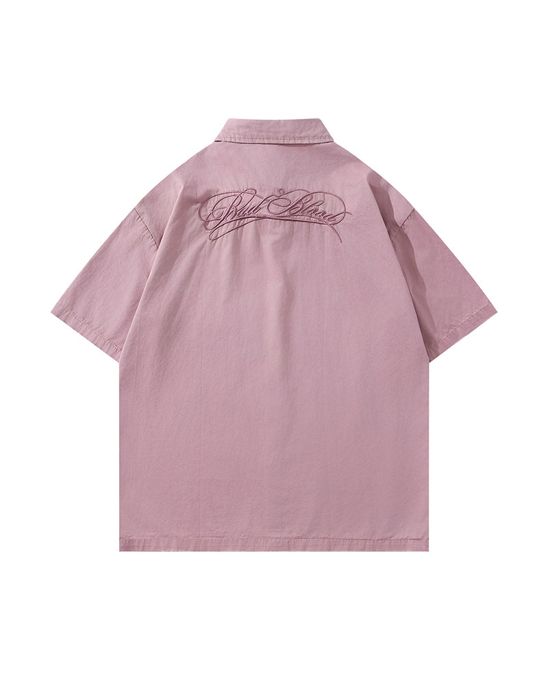 Retro patchwork casual shirt