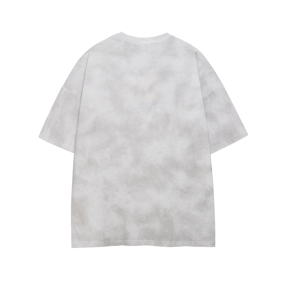 레트로 라벨 캐주얼 반팔