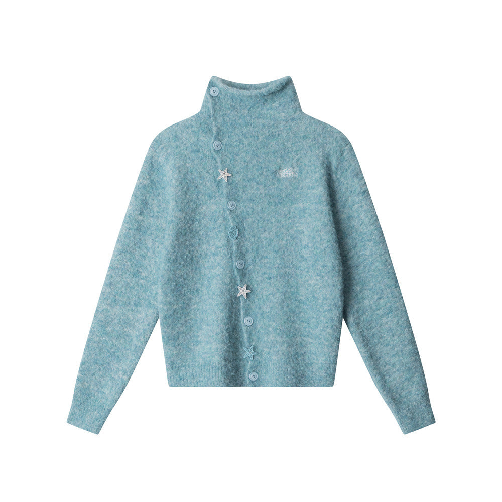 하이넥 니트 카디건(여성용)