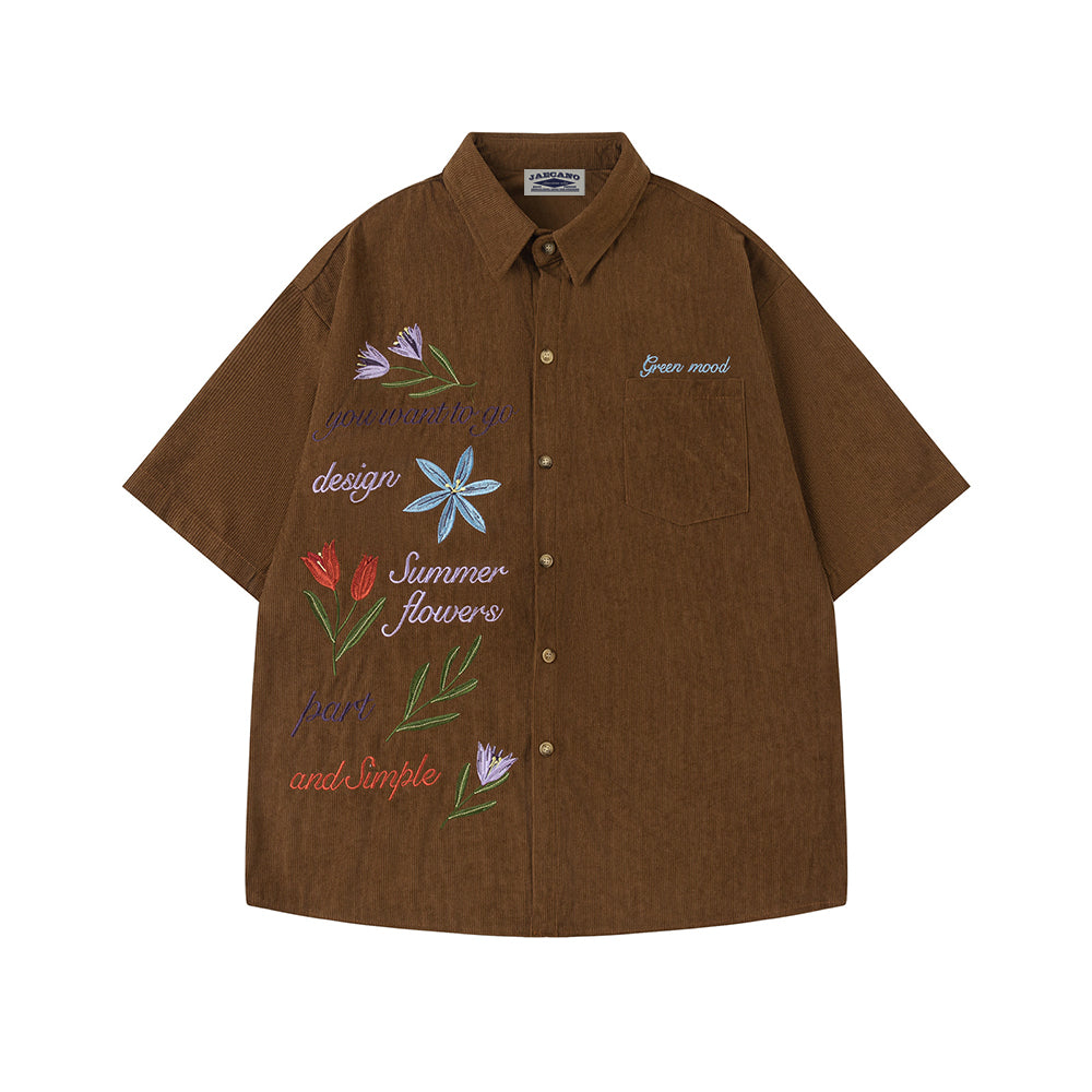 vintage floral short sleeve shirt