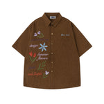 vintage floral short sleeve shirt