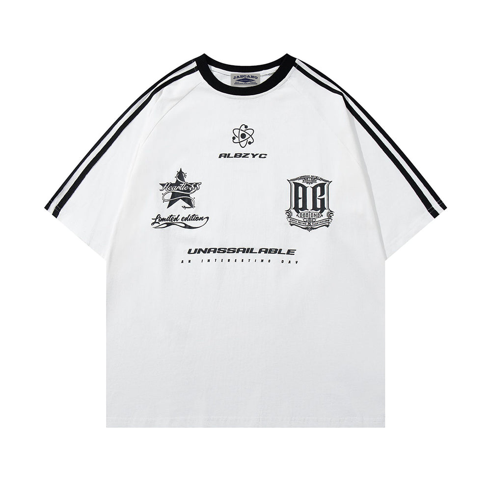 Retro crew neck short sleeves