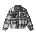 retro plaid contrast coat