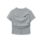 American retro solid color all-match short sleeves (women's)