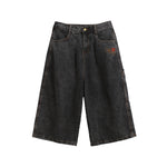 빈티지 워시드 카프리 팬츠