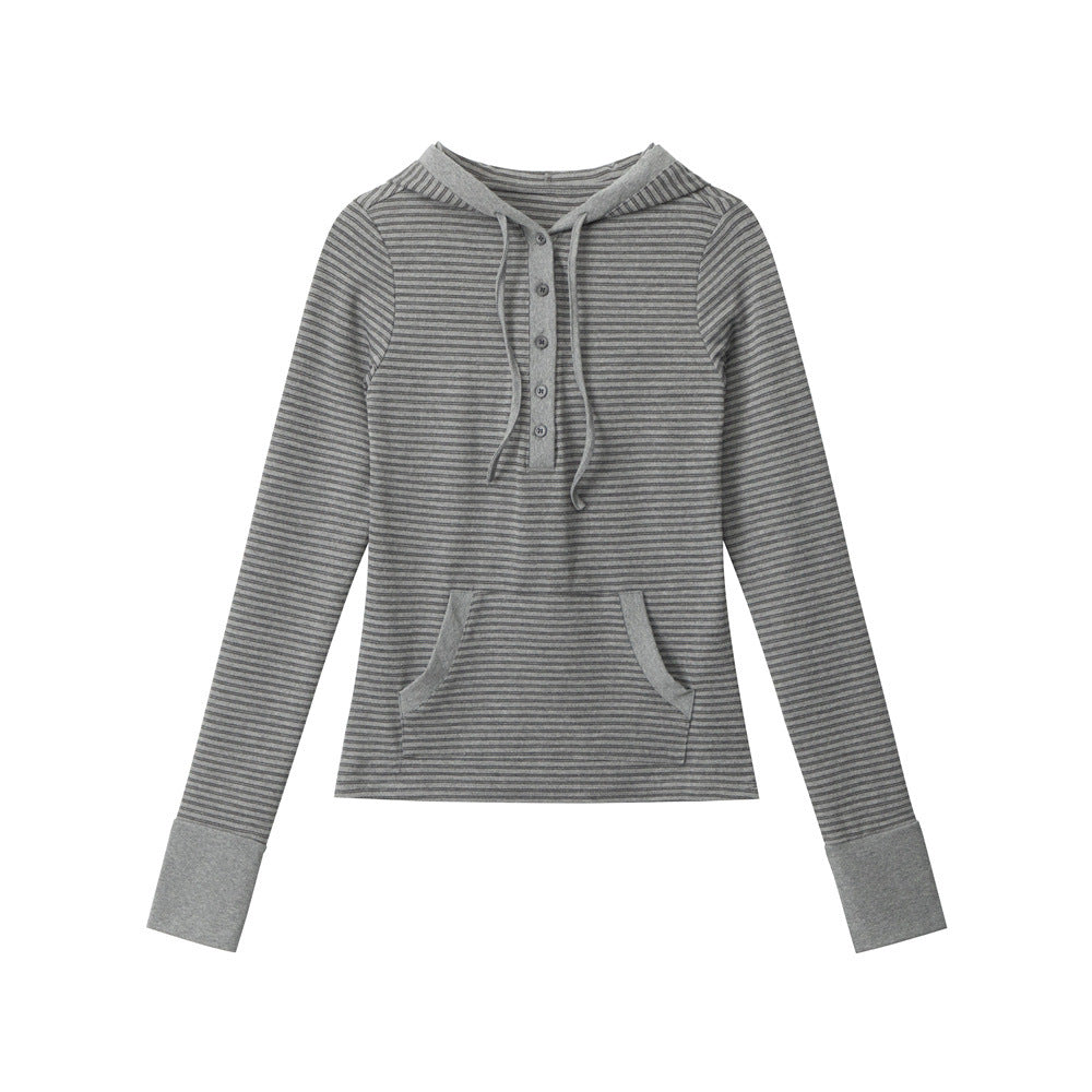 Slim-fit hooded long-sleeved top (women's)