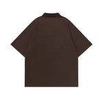 문자 자수 짧은 소매